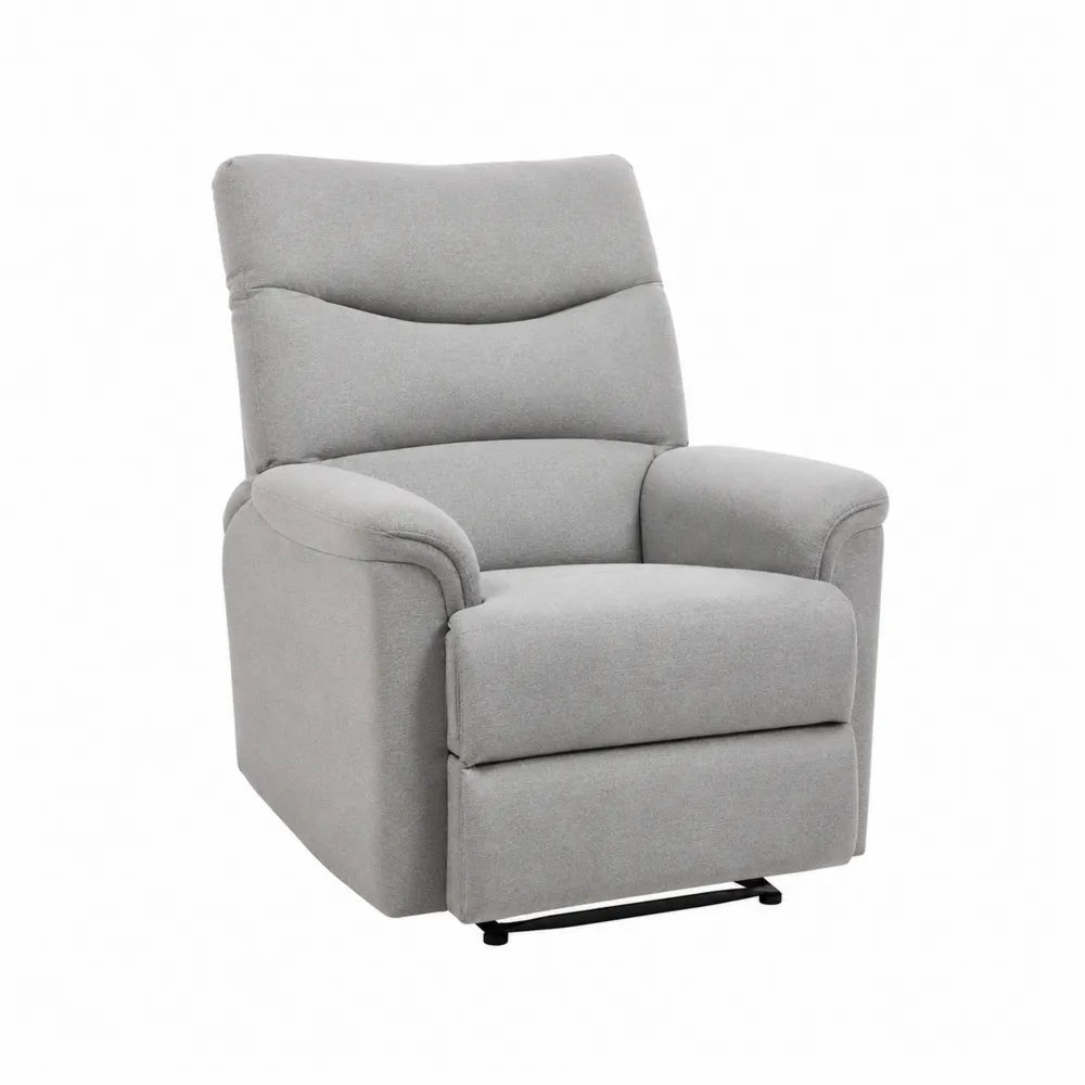 Sillón Reclinable de Microfibra Gris 105x75x90 cm