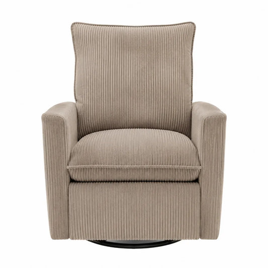 Silla giratoria de pana beige